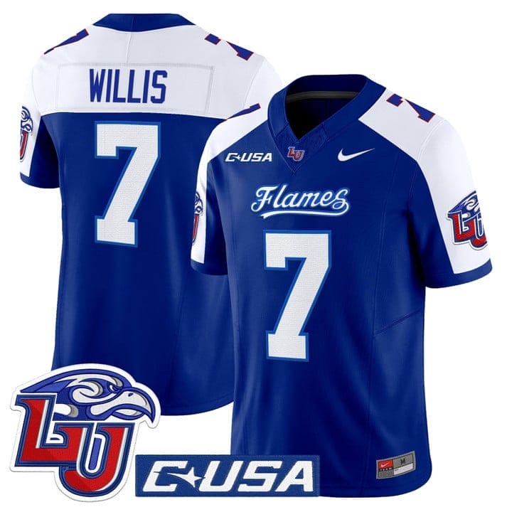 Malik Willis Jersey #7 Liberty Flames 2025 Vapor Limited Stitched - Image 3