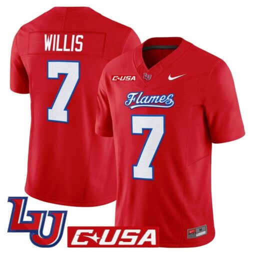 Malik Willis Jersey #7 Liberty Flames 2025 Vapor Limited Stitched - Image 5