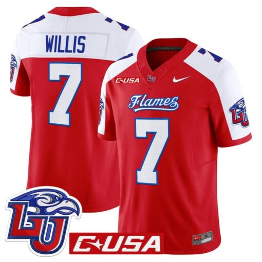 Malik Willis Jersey #7 Liberty Flames 2025 Vapor Limited Stitched - Image 4