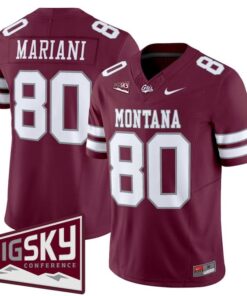 Marc Mariani Jersey 80 Montana Grizzlies 2025 Vapor Stitched Maroon