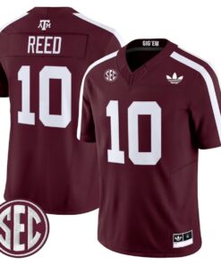 Marcel Reed Jersey 10 Texas A M Aggies 2025 Vapor V2 Stitched Maroon