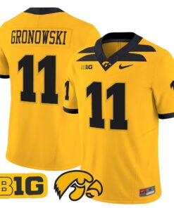 Mark Gronowski Jersey 11 Iowa Hawkeyes 2025 Limited Stitched Gold
