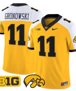 Mark Gronowski Jersey 11 Iowa Hawkeyes 2025 Limited Stitched Gold Alternate a7ce504e 1e9b 4664 9583 ddc6f29c35bf