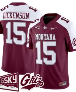 Dave Dickenson Jersey #15 Montana Grizzlies 2025 Vapor Stitched Black Alter 7 Maroon Alter 839febc8 c256 4ab0 8999 21dd4d52bd48