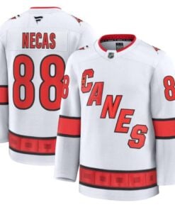 Martin Necas Jersey 88 Carolina Hurricanes 2025 26 Premium Stitched White