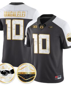 Matayo Uiagalelei Jersey #10 Oregon Ducks 2025 Shoe Duck Stitched 7 Matayo Uiagalelei Jersey 10 Oregon Ducks 2025 Shoe Duck Stitched Black Alternate