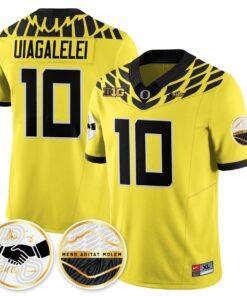 Matayo Uiagalelei Jersey #10 Oregon Ducks 2025 Shoe Duck Stitched 9 Matayo Uiagalelei Jersey 10 Oregon Ducks 2025 Shoe Duck Stitched Yellow