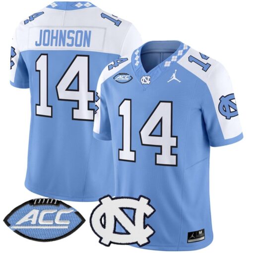 Max Johnson Jersey #14 North Carolina Tar Heels 2025 Limited Stitched - Image 2