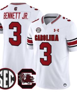 Mazeo Bennett Jr Jersey 3 South Carolina Gamecocks 2025 Stitched White
