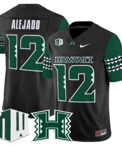 Micah Alejado Jersey #12 Hawai'i Rainbow Warriors 2025 Vapor Stitched