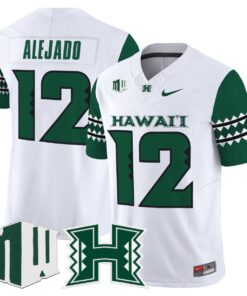 Alternative view of Micah Alejado Jersey #12 Hawai'i Rainbow Warriors 2025 Vapor Stitched