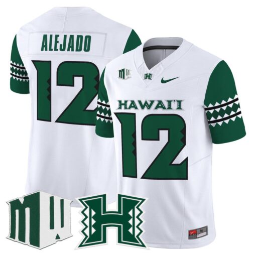 Micah Alejado Jersey #12 Hawai'i Rainbow Warriors 2025 Vapor Stitched - Image 2