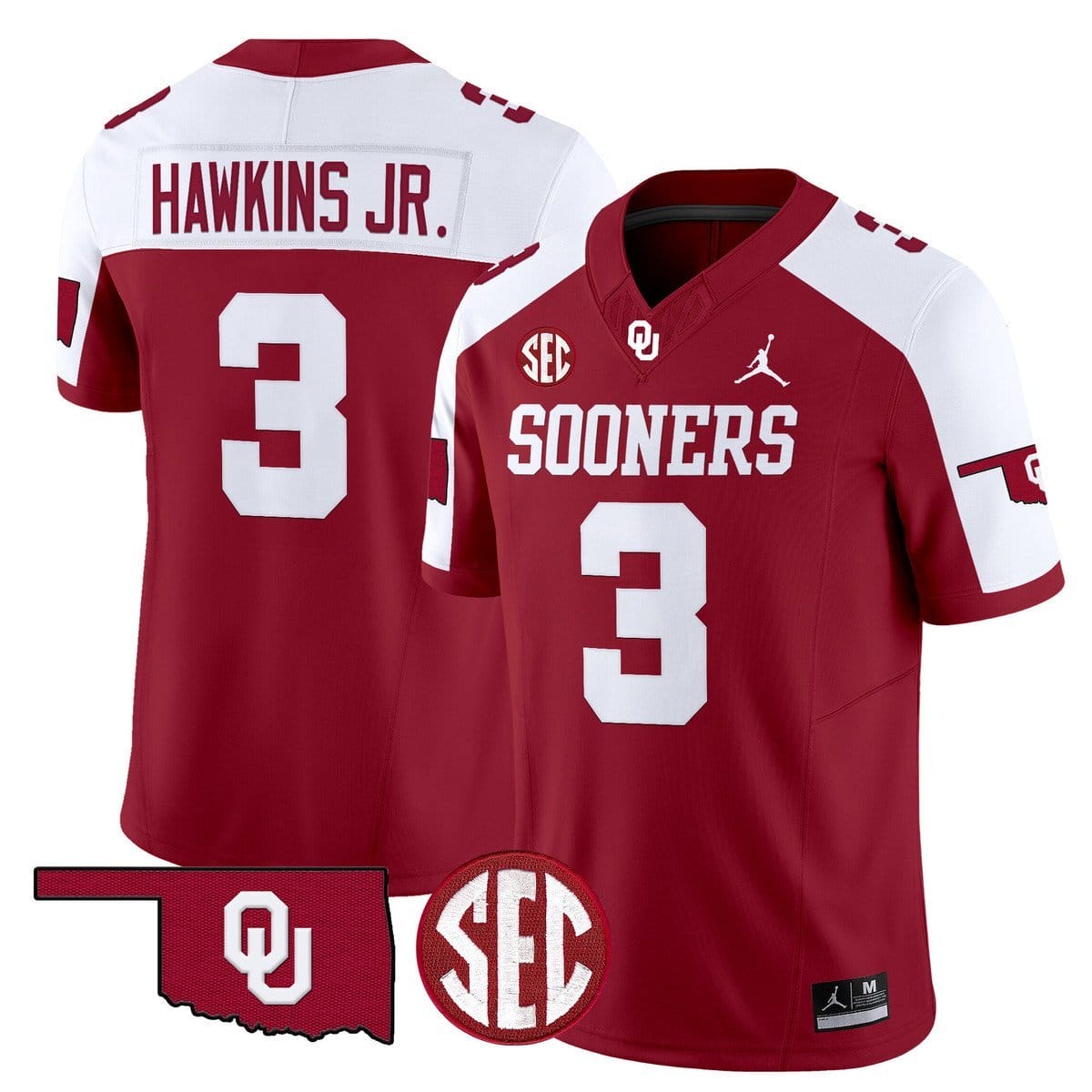 Michael Hawkins Jr Jersey #3 Oklahoma Sooners 2025 Limited Stitched - Image 2