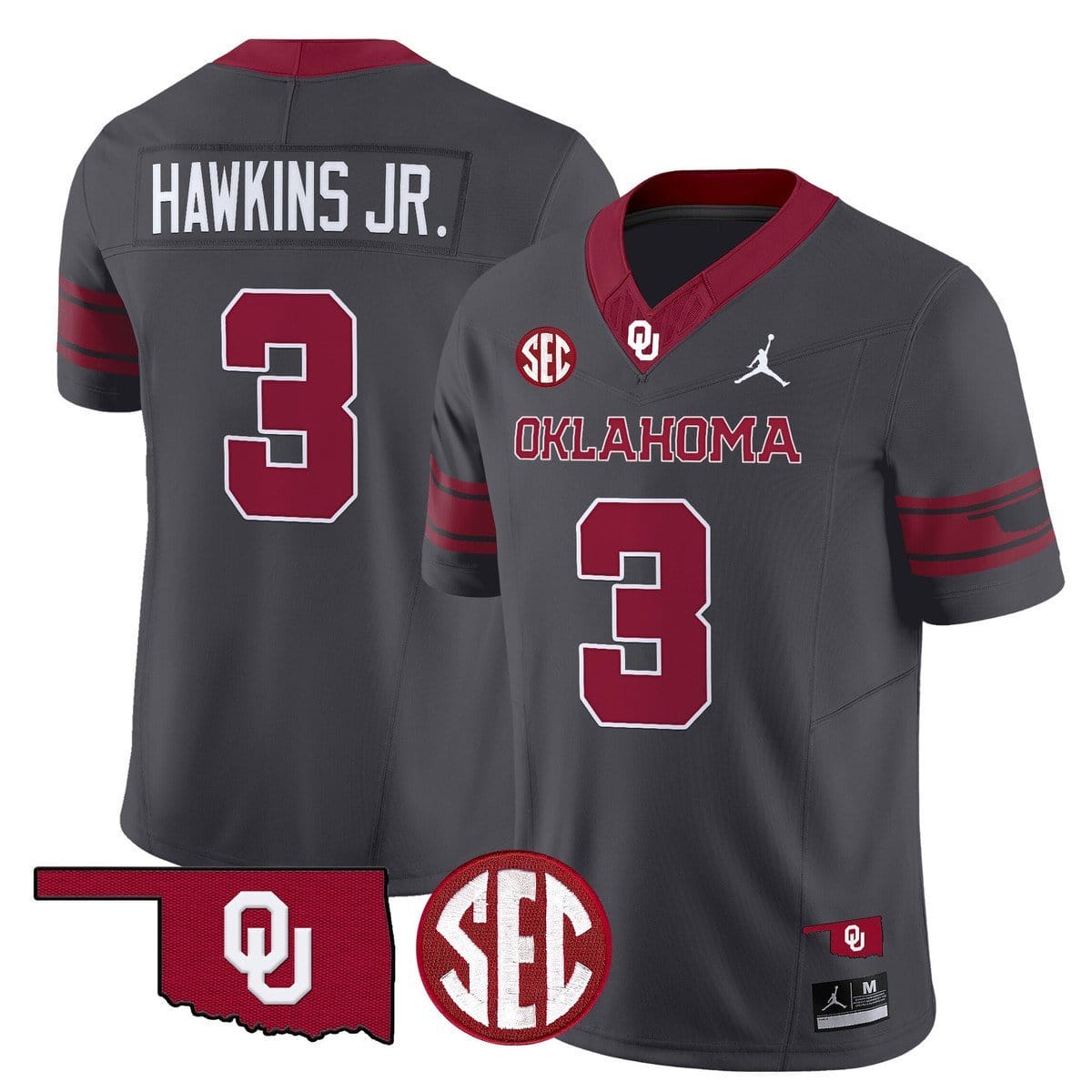 Michael Hawkins Jr Jersey #3 Oklahoma Sooners 2025 Limited Stitched - Image 3