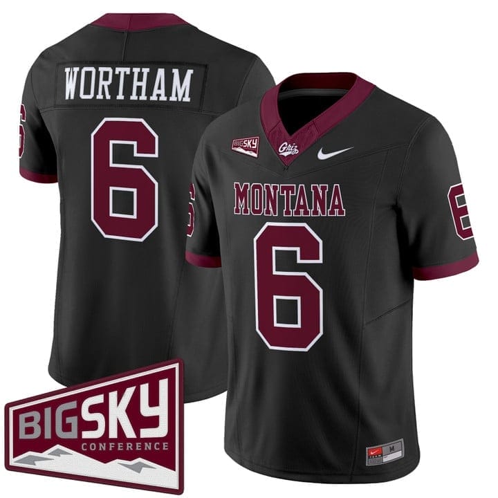 Michael Wortham Jersey #6 Montana Grizzlies 2025 Vapor Stitched 1 Michael Wortham Jersey #6 Montana Grizzlies 2025 Vapor Stitched