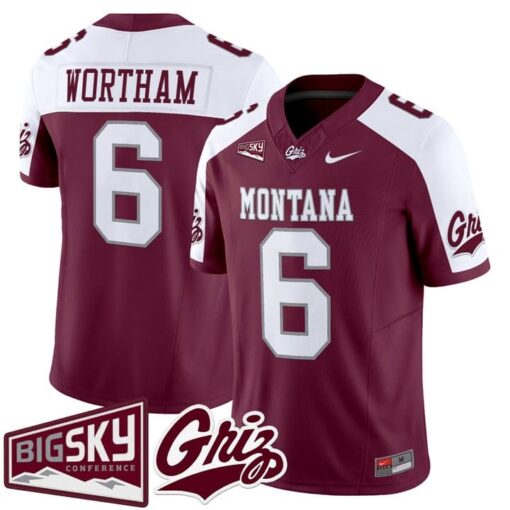 Michael Wortham Jersey #6 Montana Grizzlies 2025 Vapor Stitched - Image 4
