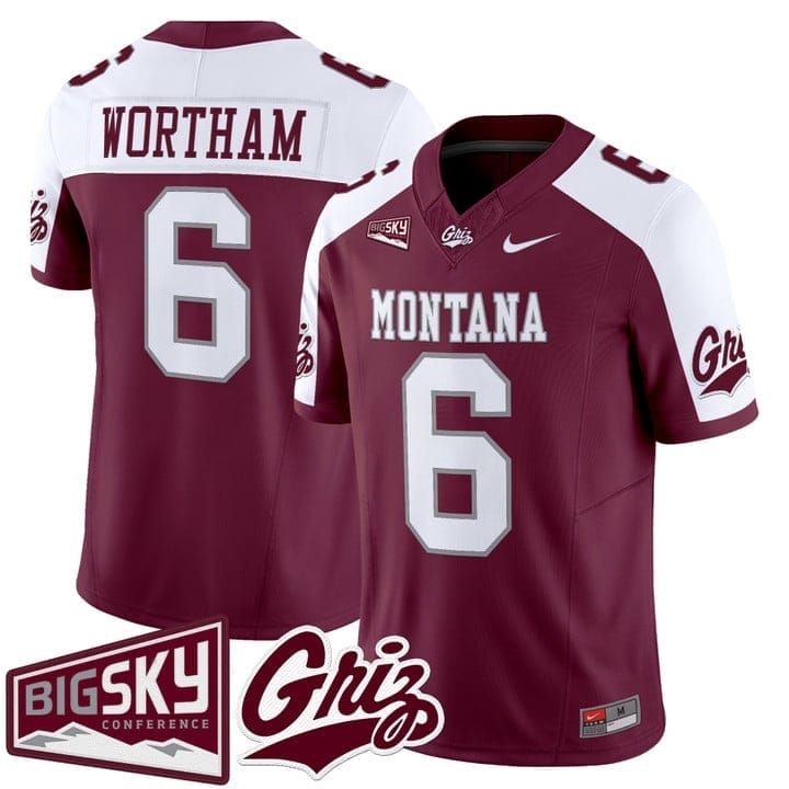 Michael Wortham Jersey #6 Montana Grizzlies 2025 Vapor Stitched 4 Michael Wortham Jersey #6 Montana Grizzlies 2025 Vapor Stitched - Image 4