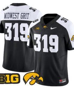 Midwest Grit Jersey 319 Iowa Hawkeyes 2025 Limited Stitched Black Alternate