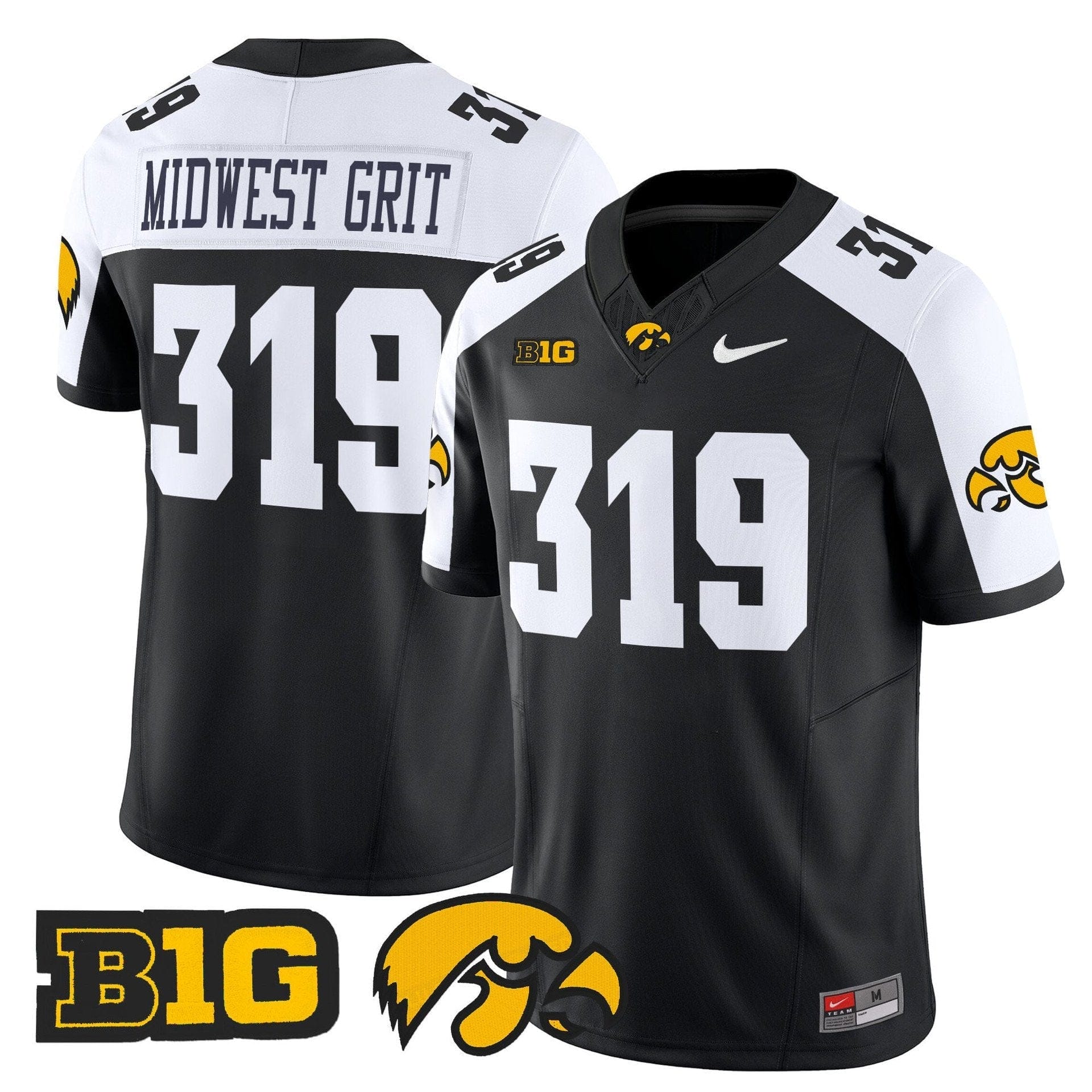 Midwest Grit Jersey #319 Iowa Hawkeyes 2025 Limited Stitched - Image 3