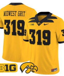 Midwest Grit Jersey 319 Iowa Hawkeyes 2025 Limited Stitched Gold