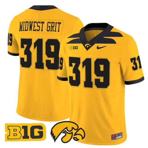 Midwest Grit Jersey #319 Iowa Hawkeyes 2025 Limited Stitched - Image 5
