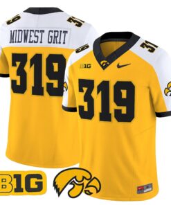 Midwest Grit Jersey 319 Iowa Hawkeyes 2025 Limited Stitched Gold Alternate