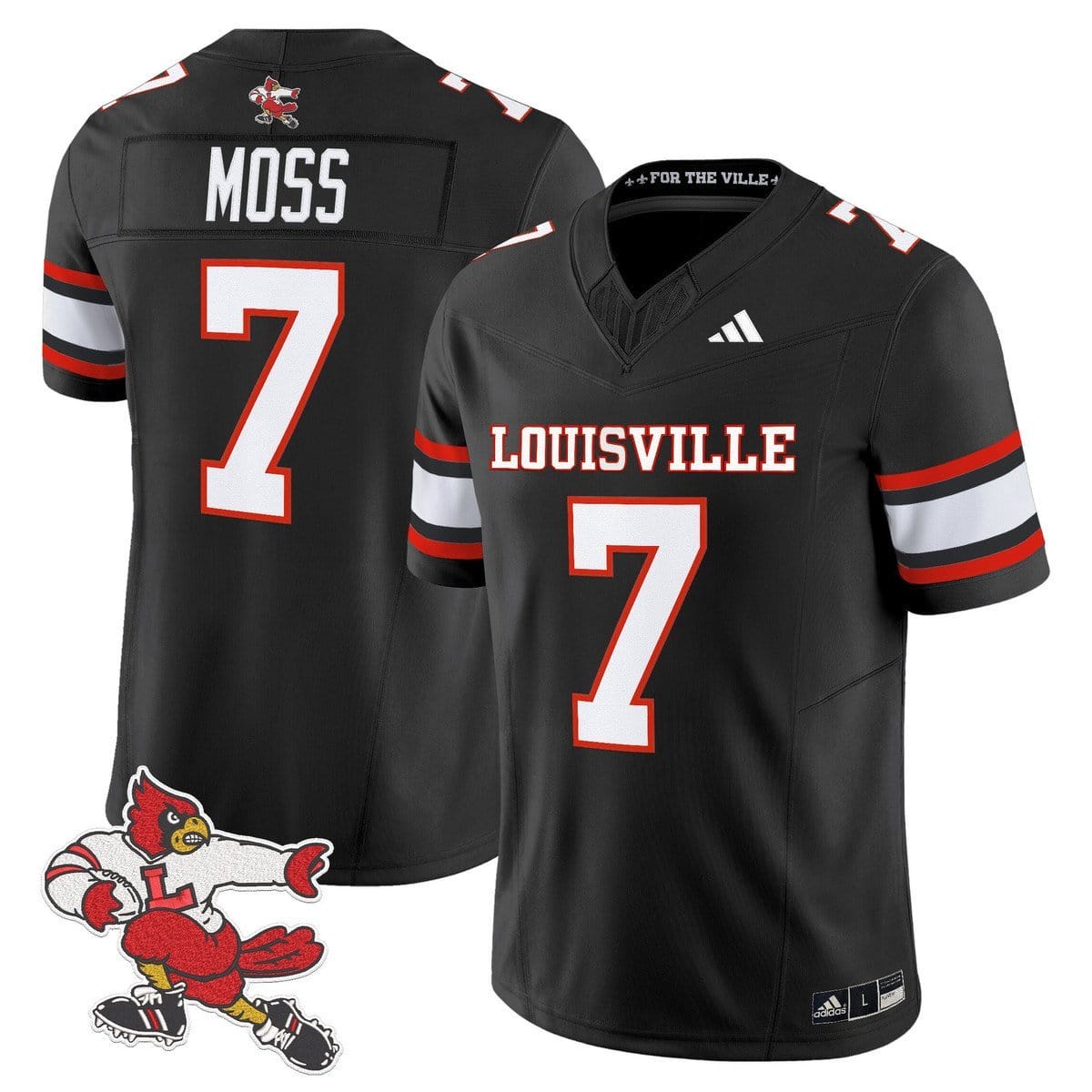 Miller Moss Jersey #7 Louisville Cardinals 1980s Throwback Stitched