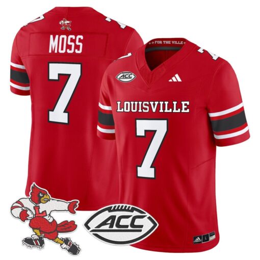 Miller Moss Jersey #7 Louisville Cardinals 1980s Throwback Stitched - Image 5