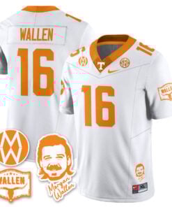 Alternative view of Morgan Wallen Jersey #16 Tennessee Vols 2025 Football Stitched