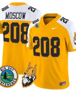 Moscow Jersey 208 Idaho Vandals 1975 Throwback Limited Stitched Gold Alter dc0c48db dded 4036 be7b d3f0c883263d
