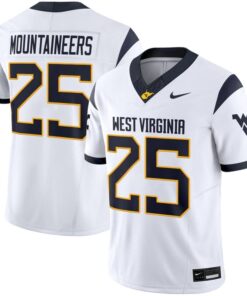Mountaineers Jersey 25 West Virginia Mountaineers 2025 Limited Stitched White 3c0958c2 69b5 44a1 bdbb 5dd67deb44c1