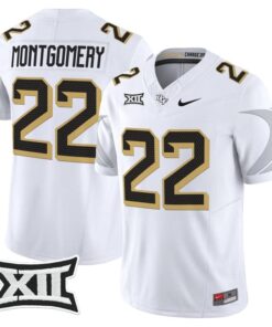 Myles Montgomery Jersey 22 UCF Knights 2025 Vapor Limited Stitched White