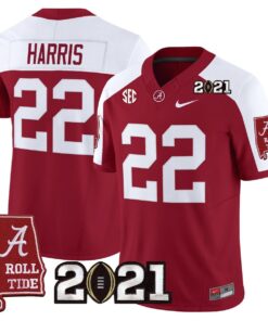 Najee Harris Jersey 22 Alabama 2021 CFP Championship Alabama Map Crimson Alter a63d0d50 7e8d 44f9 a96f 6bb1e2815c72