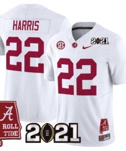 Alternative view of Najee Harris Jersey #22 Alabama 2021 CFP Championship Alabama Map