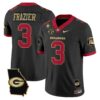 Nate Frazier Jersey 3 Georgia Bulldogs 2025 Georgia Map Vince Dooley Stitched Black Gold Trim