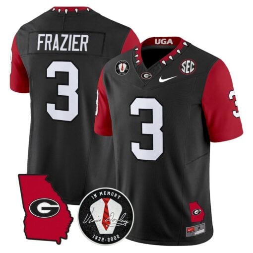 Nate Frazier Jersey #3 Georgia Bulldogs 2025 Vapor Limited Stitched