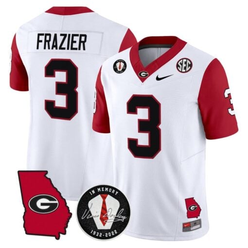 Nate Frazier Jersey #3 Georgia Bulldogs 2025 Vapor Limited Stitched - Image 2