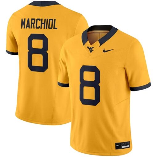 Nicco Marchiol Jersey #8 West Virginia Mountaineers 2025 Vapor Stitched - Image 4