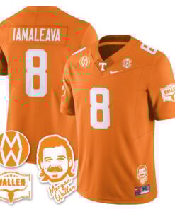 Nico Iamaleava Jersey 8 Tennessee Vols Morgan Wallen 2025 Stitched Orange
