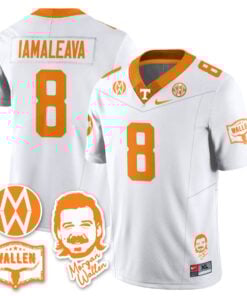 Alternative view of Nico Iamaleava Jersey #8 Tennessee Vols Morgan Wallen 2025 Stitched
