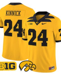 Nile Kinnick Jersey 24 Iowa Hawkeyes 2025 Limited Stitched Gold