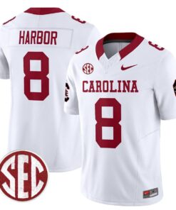 Nyck Harbor Jersey 8 Carolina 1980 Throwback Rebrand 2026 Stitched White f76fd5e1 af57 409a 9e9a 068c61645a8f