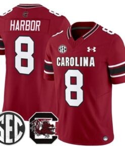 Nyck Harbor Jersey 8 South Carolina Gamecocks 2025 Stitched Garnet