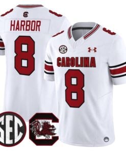 Alternative view of Nyck Harbor Jersey #8 South Carolina Gamecocks 2025 Stitched