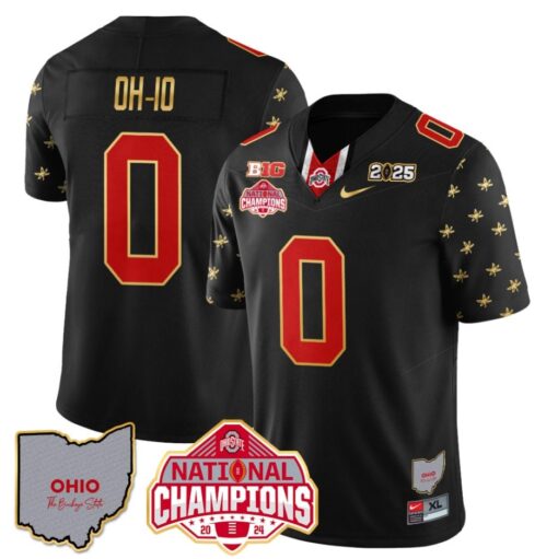 OH-IO Jersey #0 Ohio State National Champions 2025 Patch
