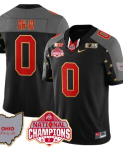 Alternative view of OH-IO Jersey #0 Ohio State National Champions 2025 Patch
