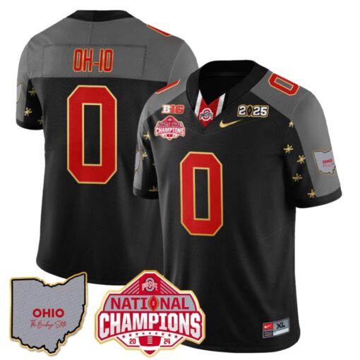 OH-IO Jersey #0 Ohio State National Champions 2025 Patch - Image 2