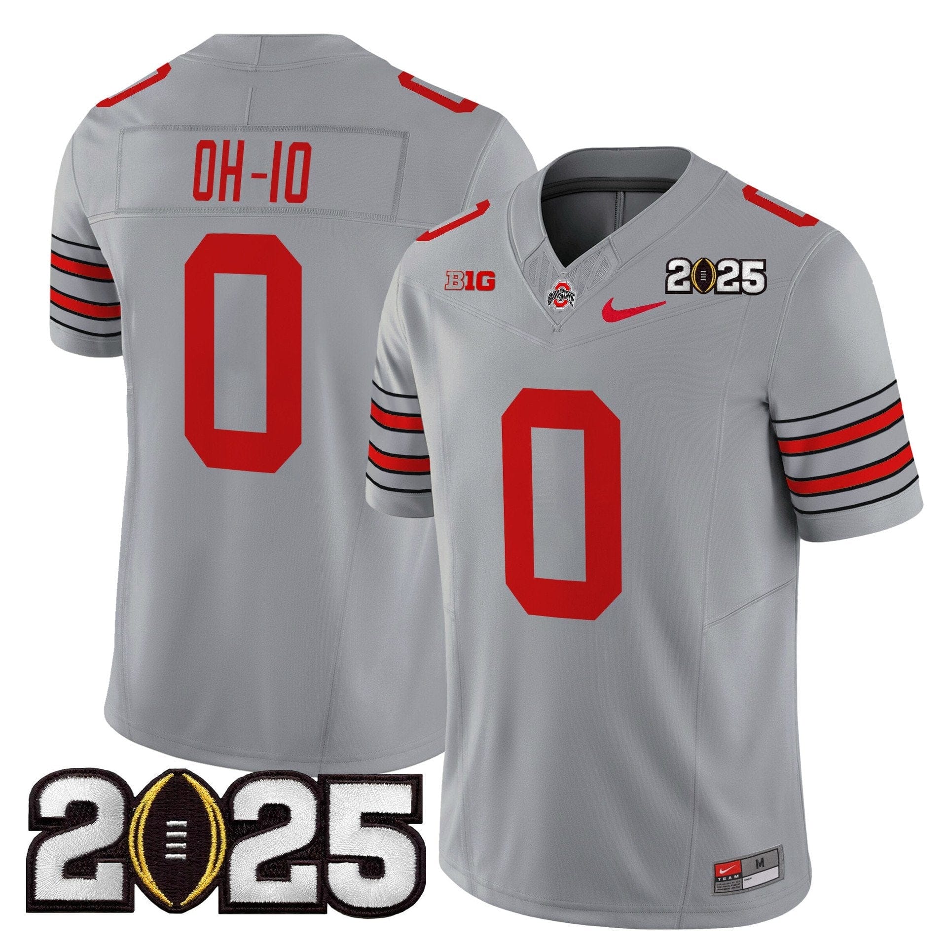 OH-IO Jersey #0 Ohio State Heritage Stripe 2025 CFP Final Stitched - Image 3