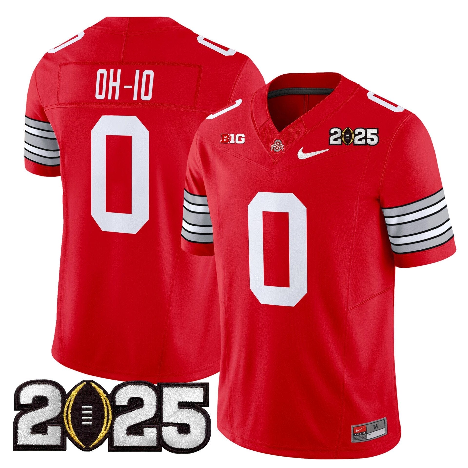 OH-IO Jersey #0 Ohio State Heritage Stripe 2025 CFP Final Stitched - Image 4