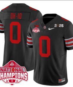 OH-IO Jersey #0 Ohio State 2025 CFP Patch National Champions